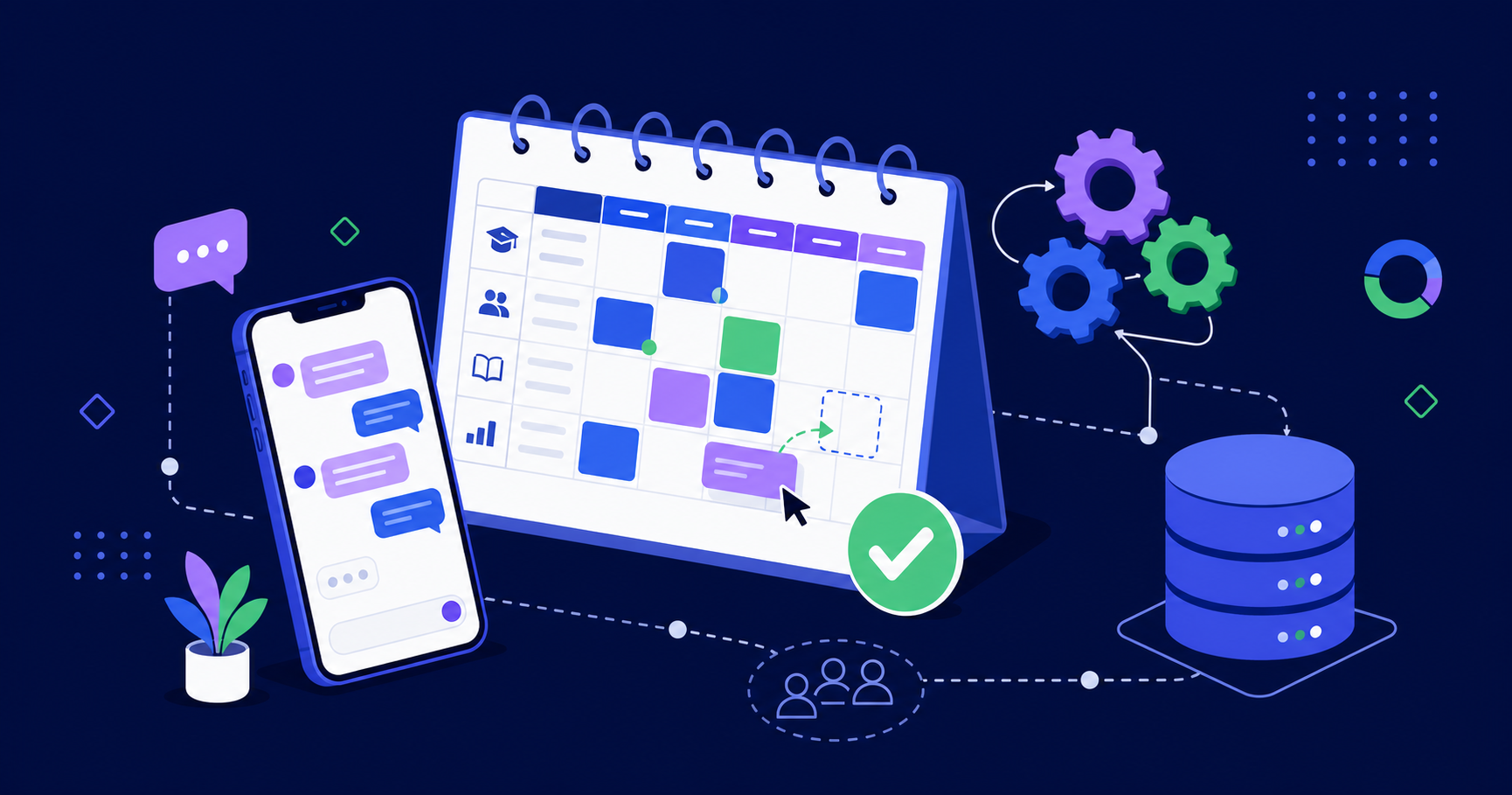 Academic Schedule Organization With Smartphone Chat And Database