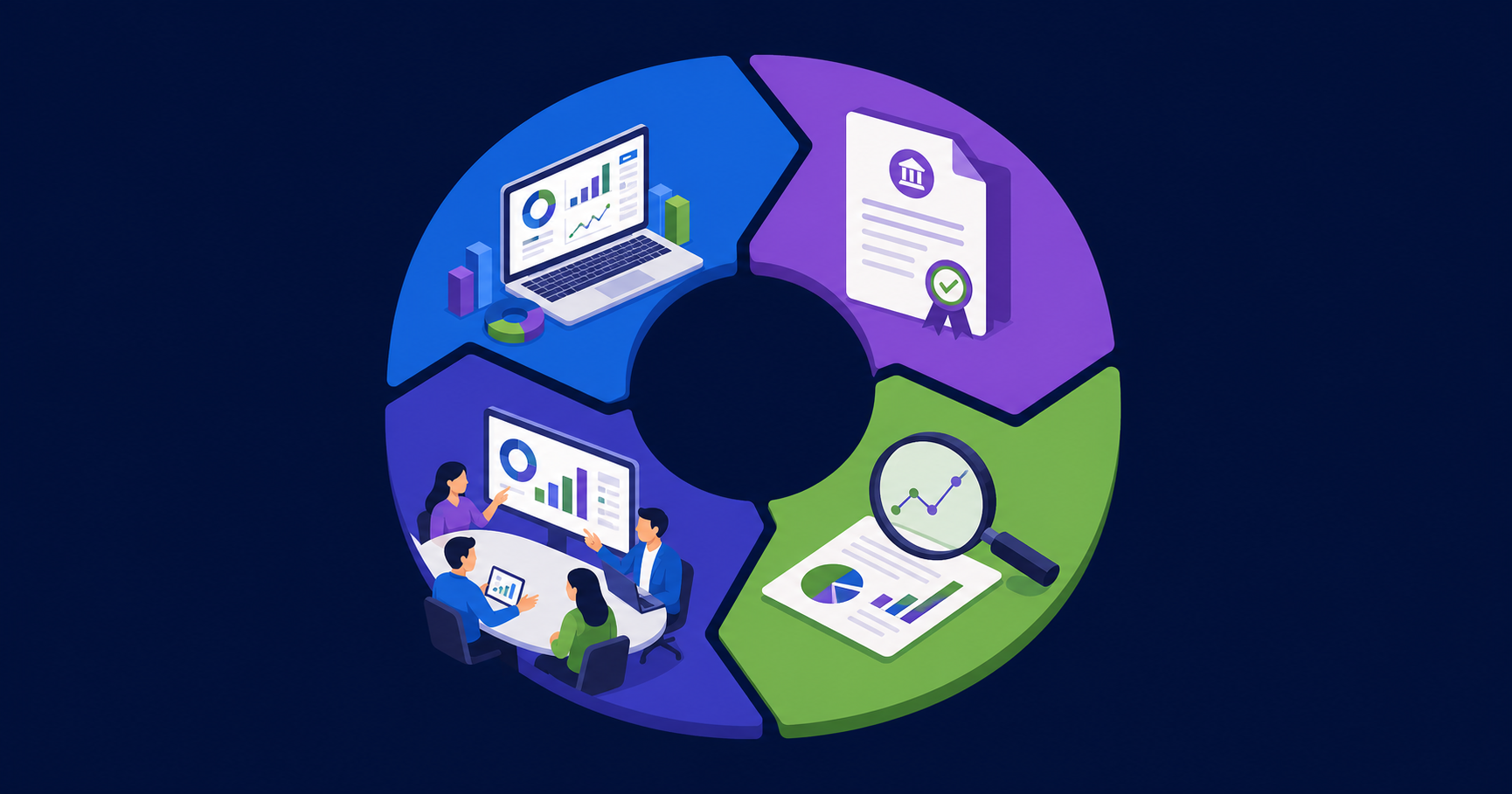 Corporate EdTech Improvement Cycle Infographic