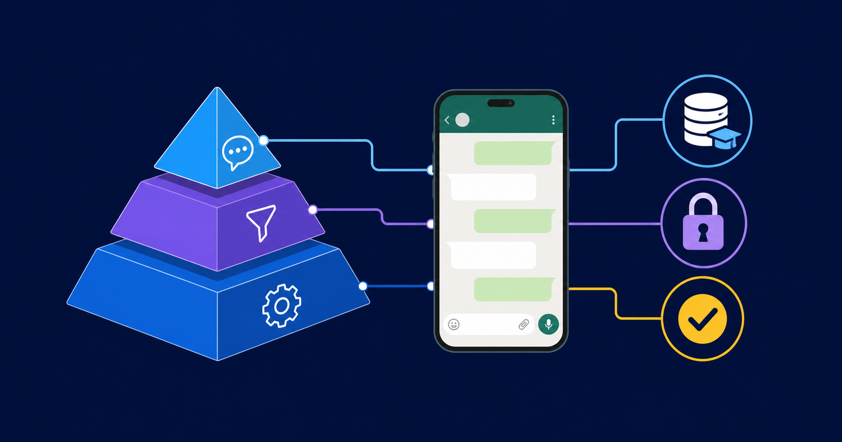 Corporate EdTech Security Pyramid With Smartphone
