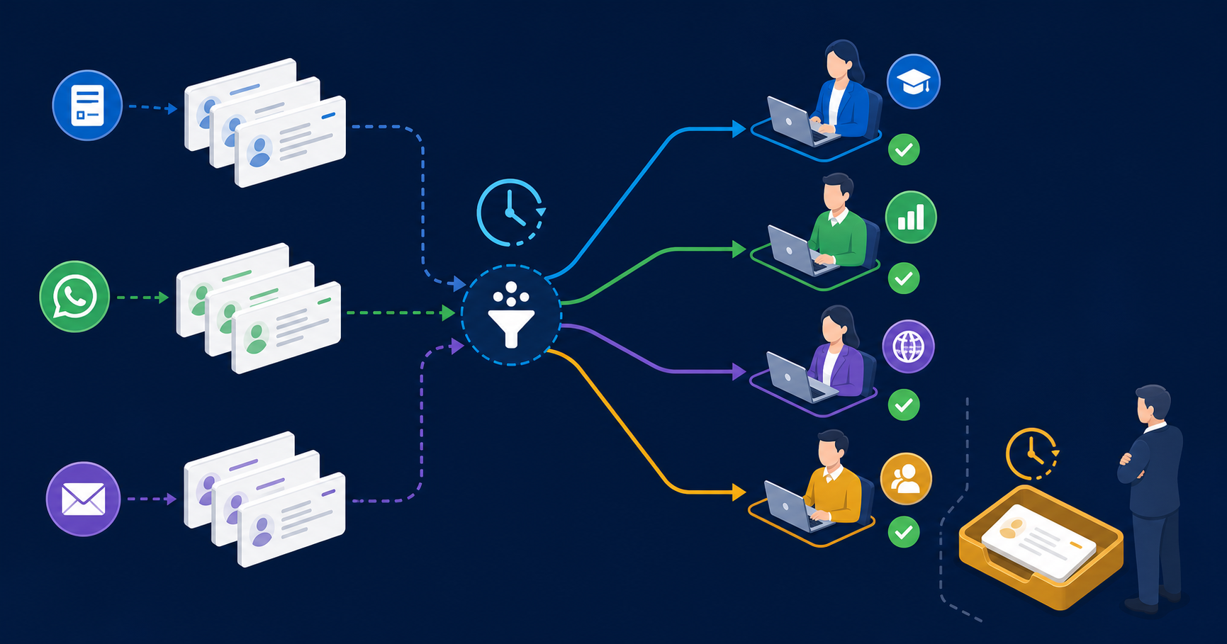 Corporate Request Flow Chart Infographic