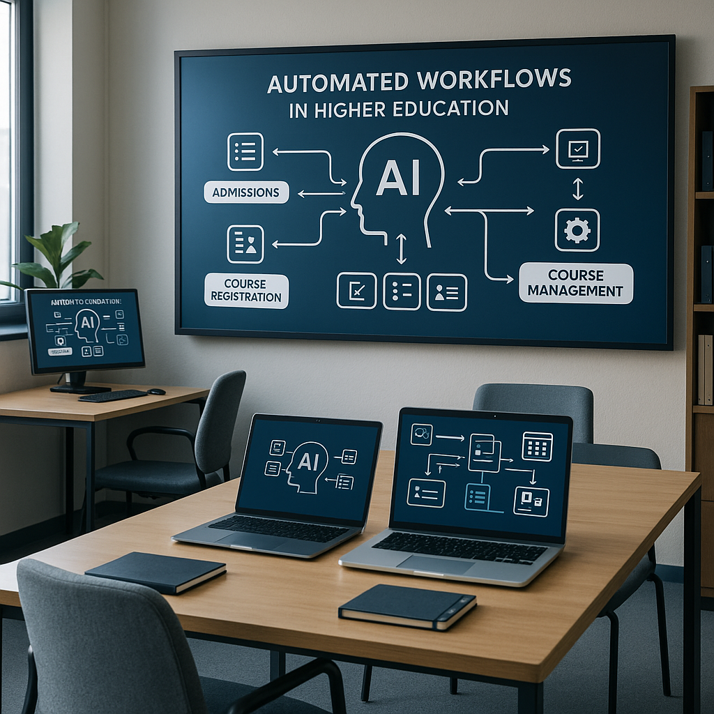 Un espacio de trabajo moderno universitario con pa